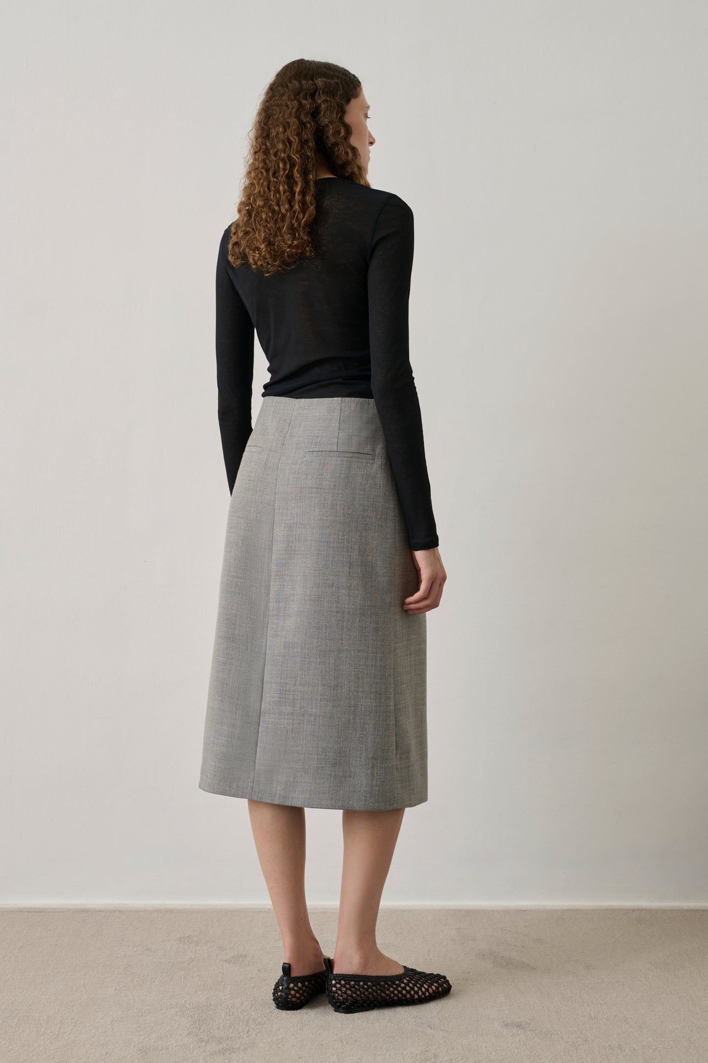 Jupe Idra - Gris Chiné - Femme