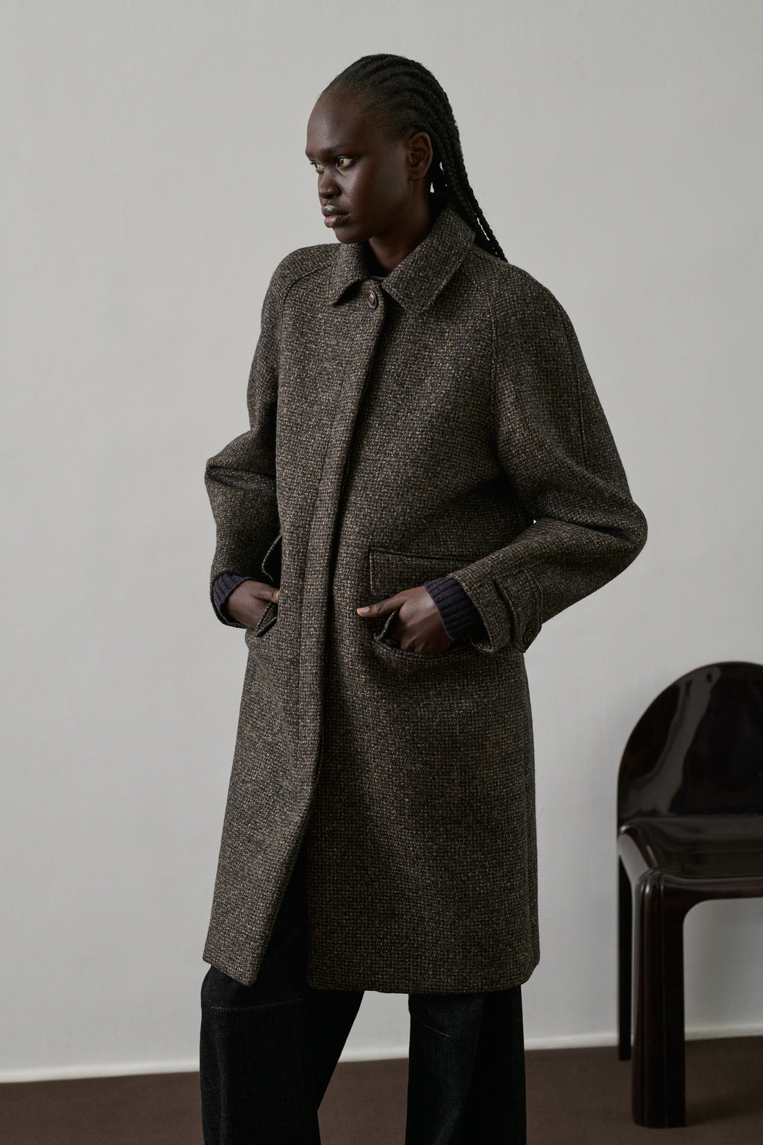 Manteau Simba - Marron/Noir - Laine - Femme