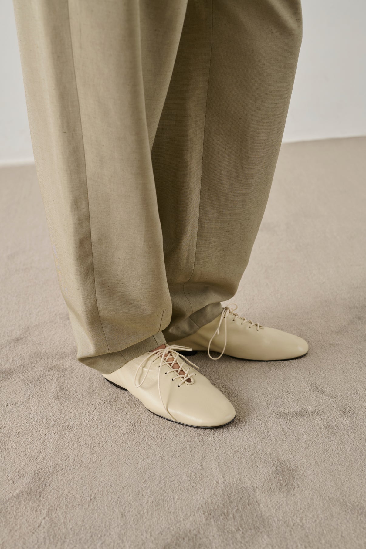 Ballerines Orso - Ivoire - Cuir - Femme vue 2